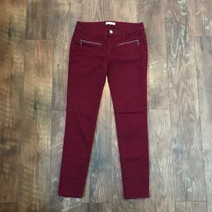 Maroon Skinny Fit Pants